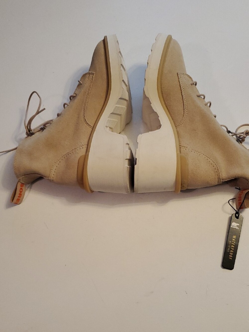 Sorel Women's Lace-Up Suede Platform Boots in Beige - Picture 7 of 13